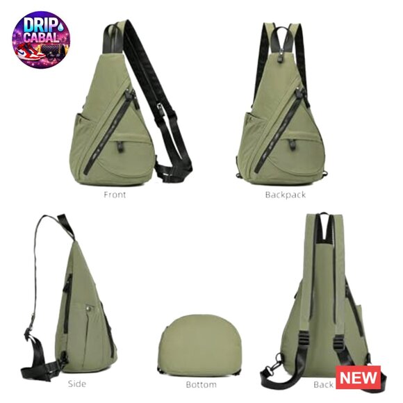 Nylon Crossbody Sling Backpack Adjustable Daypack Travel Hiking main image 5
